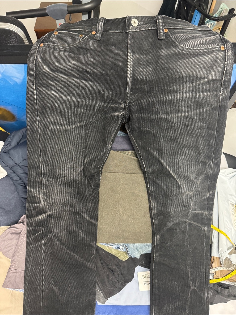 Iron Heart 555 21 oz. Black Denim Jeans
